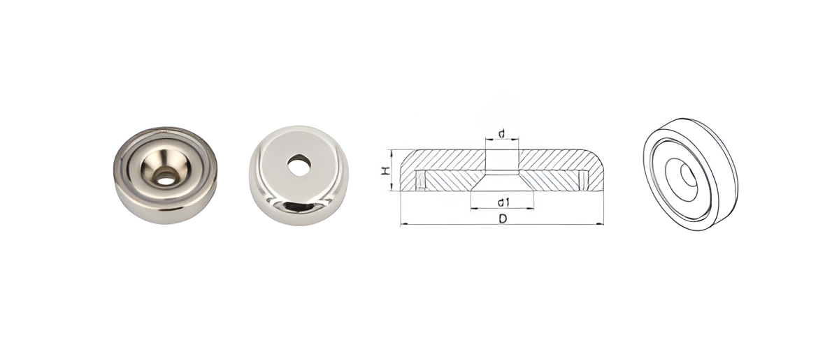 neodymium cup pot magnets