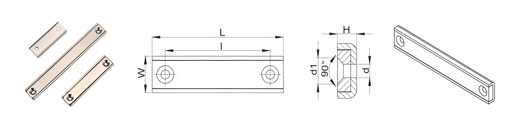 rectangular pot neodymium magnet