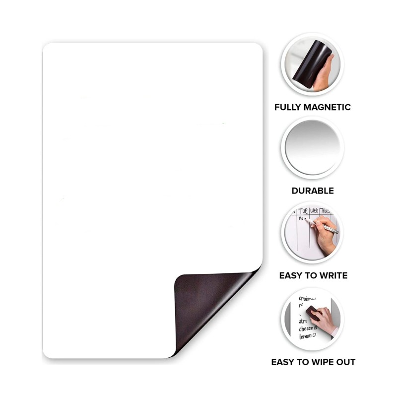 magnetic white board sheet for fridge