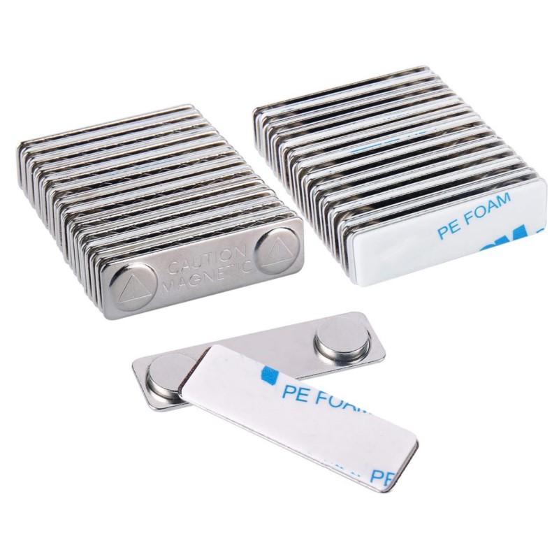 Strong Neodymium Magnet Name Tag Holders With Adhesive