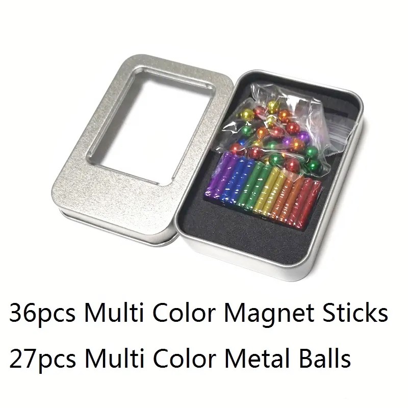 Colorful Magnetic Sticks And Balls For Stress Relief