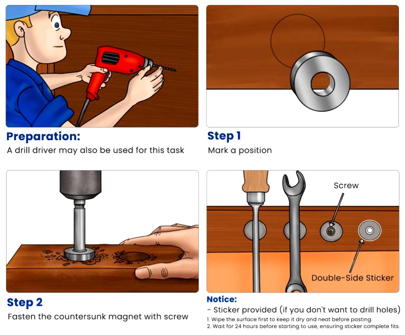 neodymium magnets cup magnets with countersunk