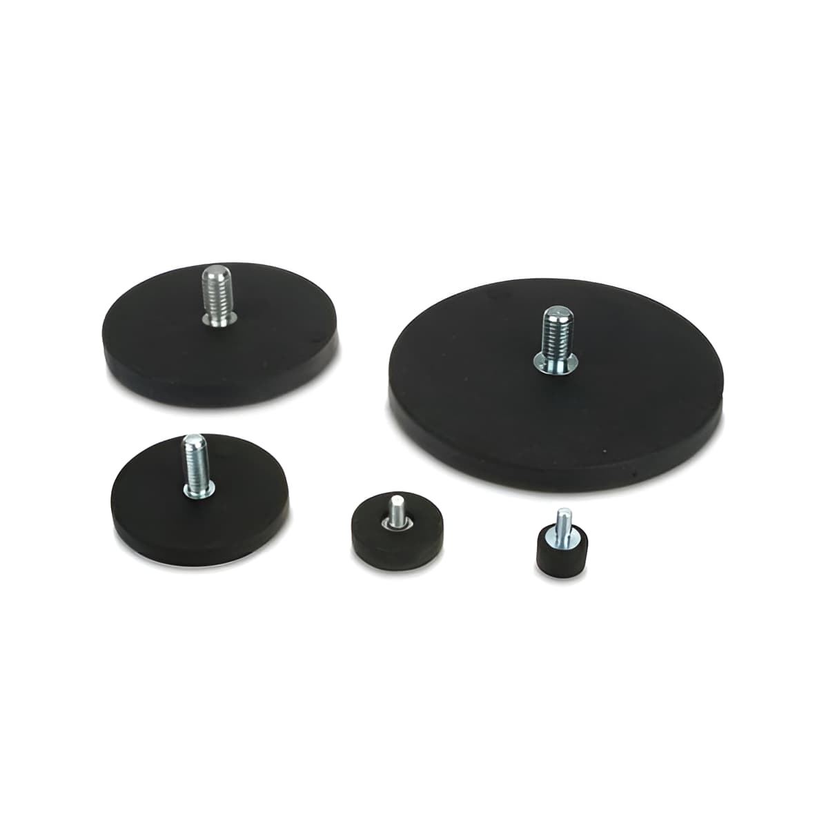 rubber coated pot magnet with screw
