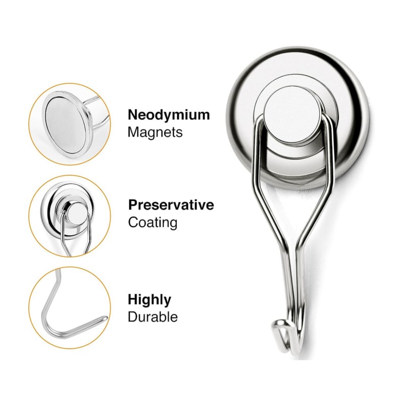 round neodymium magnet with hook