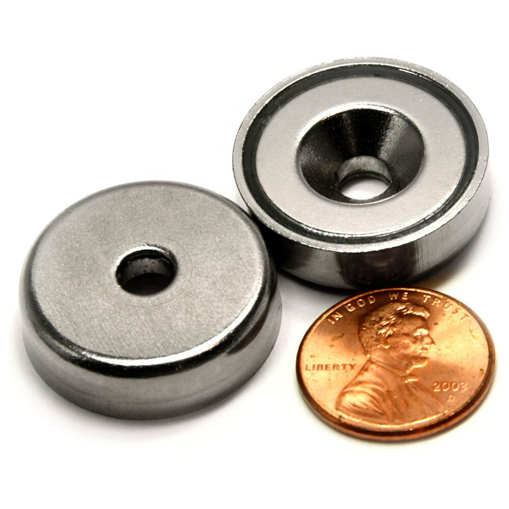 round pot magnet with countersunk hole