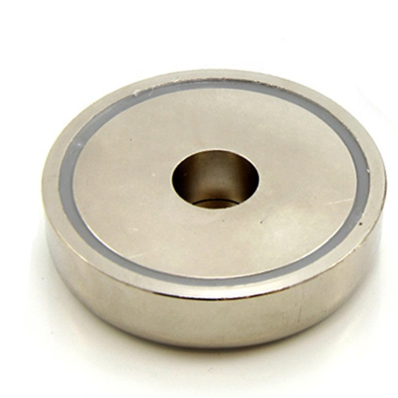 round straight hole pot magnet