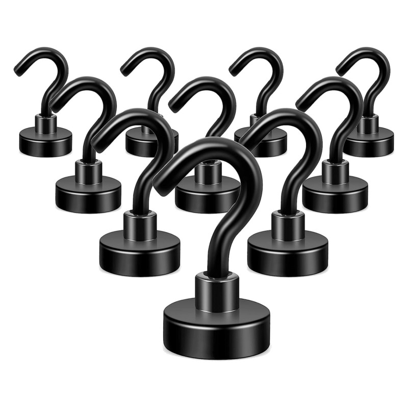 Extra Strong Black Magnetic Hooks For Curtain Grill