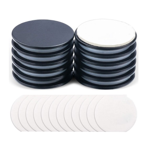 epoxy-plated round neodymium magnet with adhesive
