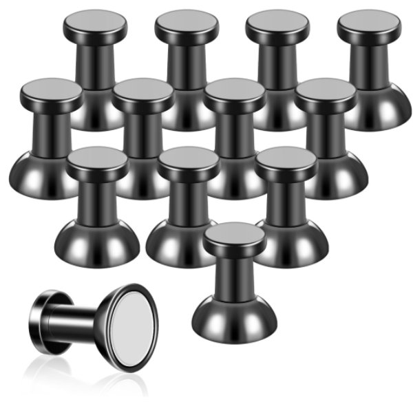 Colorful magnetic push pins