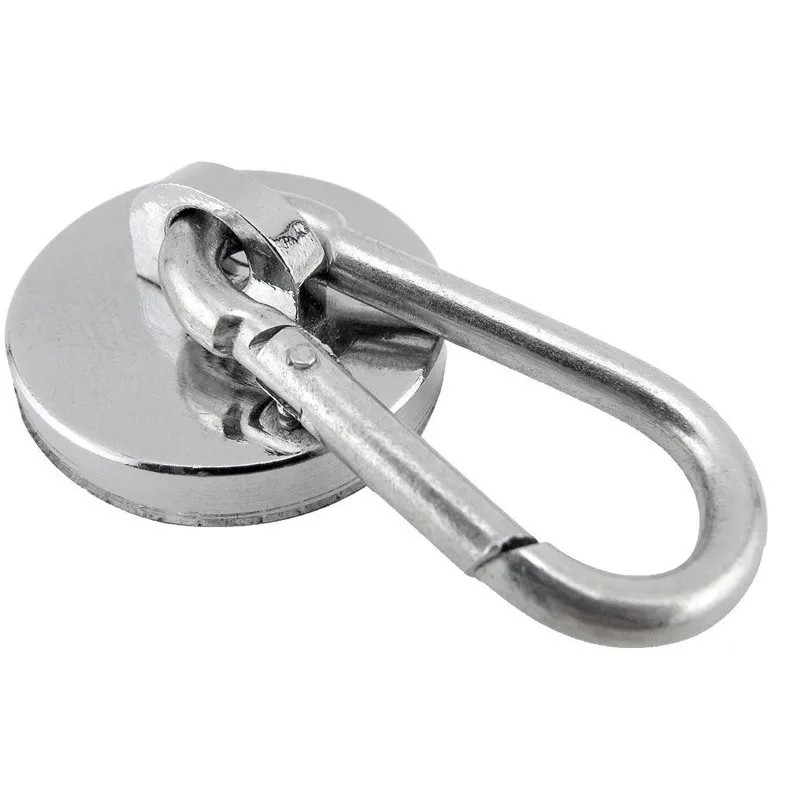 Ndfeb hook magnet with carabiner-rotation