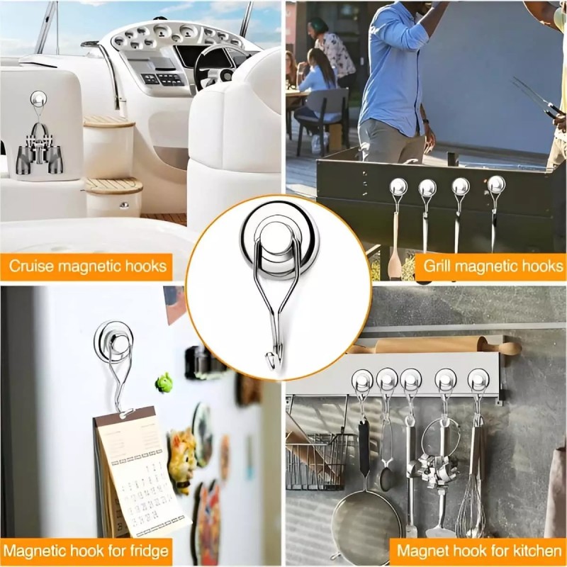 Strong custom magnetic swivel hook