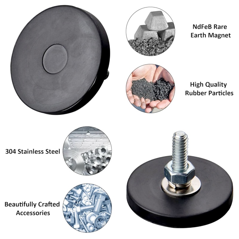 round base pot rubber magnet
