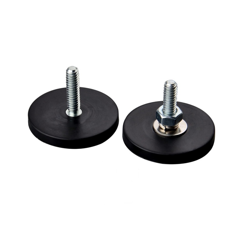 rubber coated round neodymium pot magnets