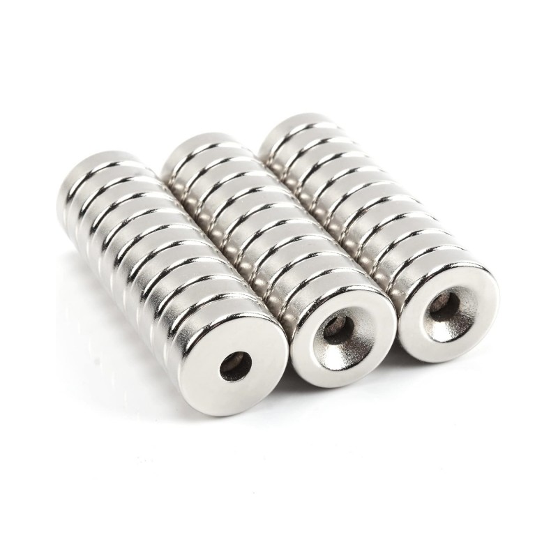 disc neodymium magnets with screw holes