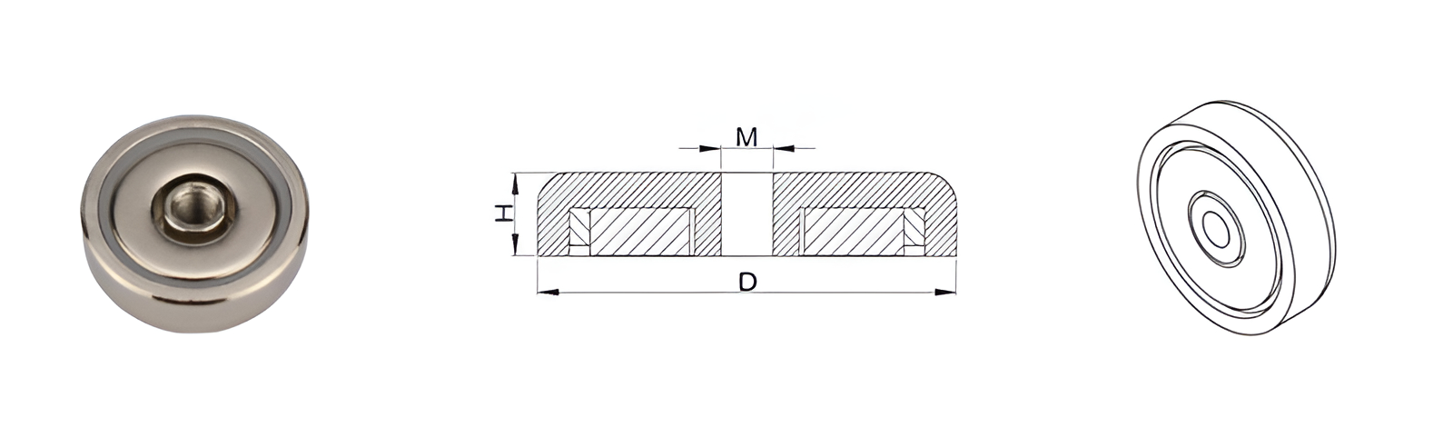 neodymium cup magnets with threaded hole