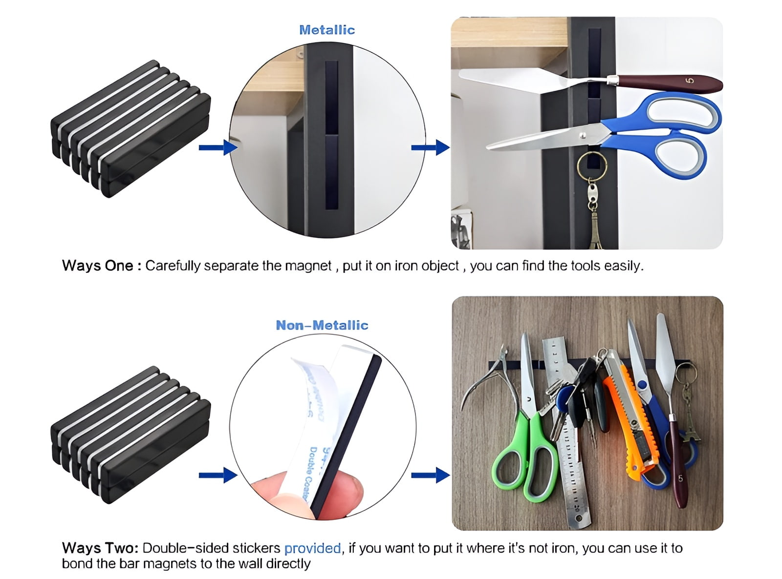 heavy duty bar magnets with adhesive