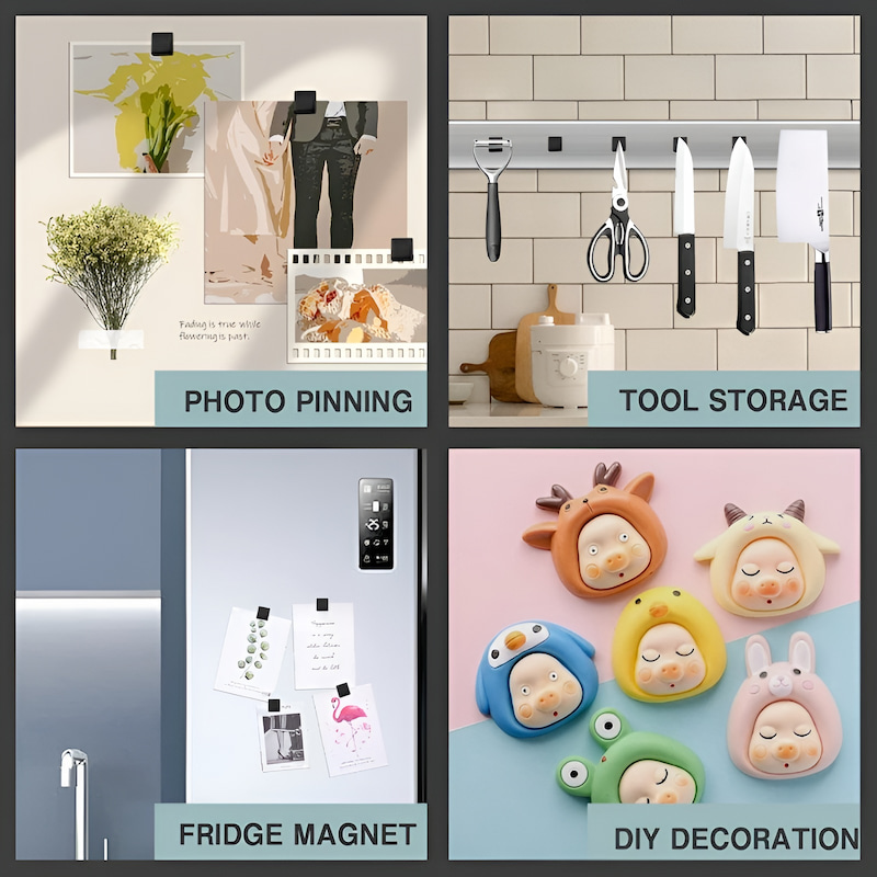 multi-use epoxy coated magnets for fridge whiteboard
