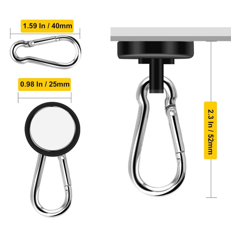 25mm round magnetic hooks