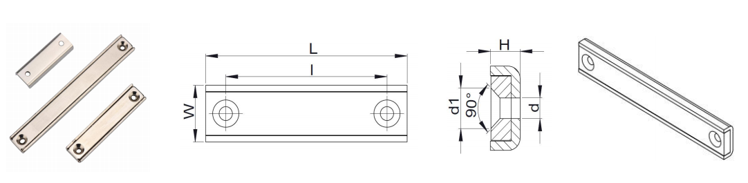 Factory custom nickel plated channel magnets