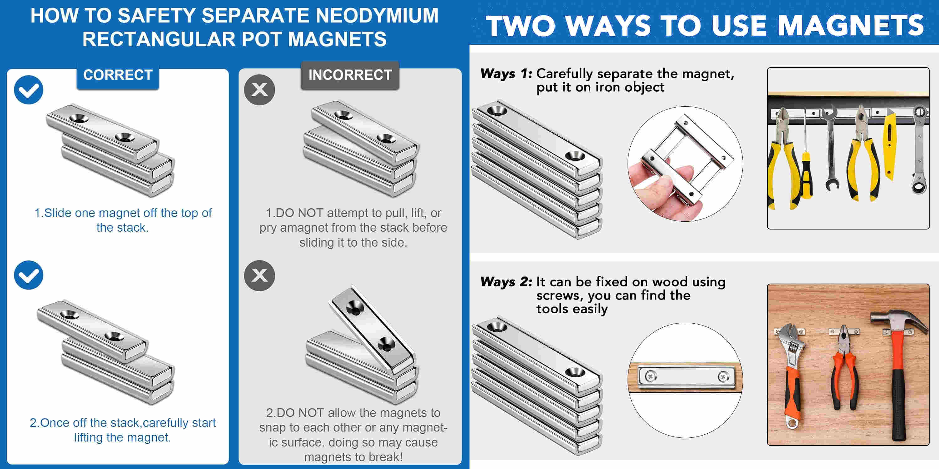 Nickel coated steel channel magnets