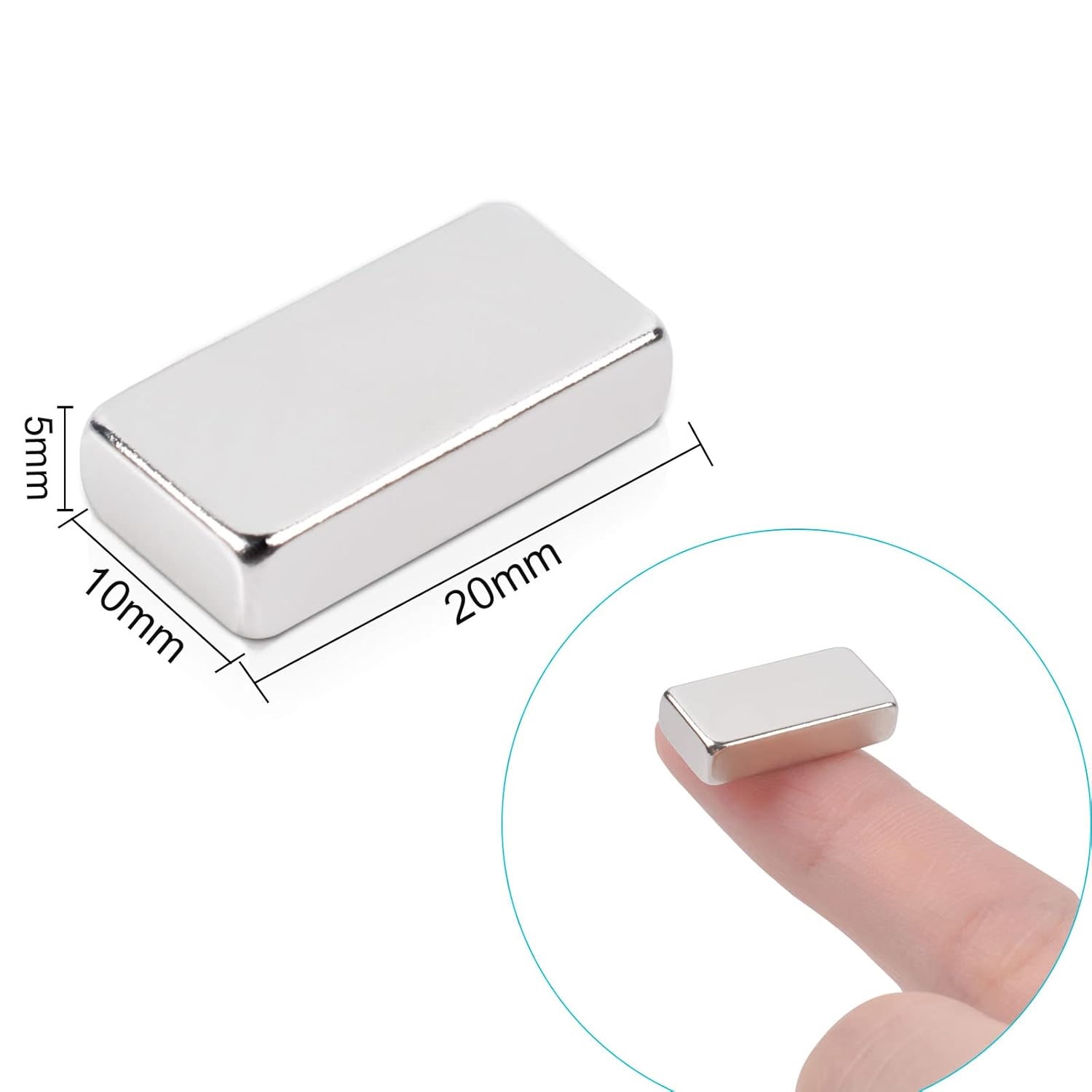 Super Rectangular Permanent N45 Magnetic Bar Magnet