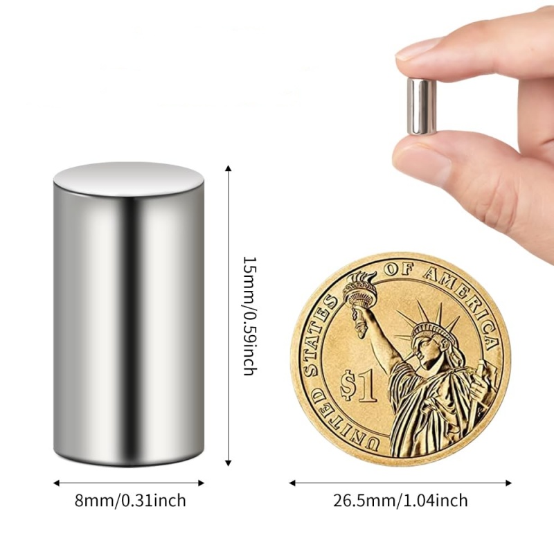 8x15mm round rare earth magnets