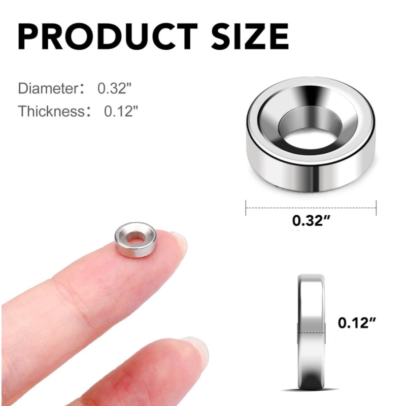 small round countersunk magnets