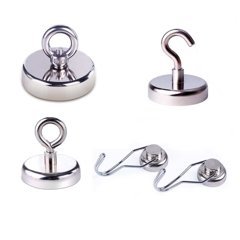 Waterproof nickel plated hook magnet