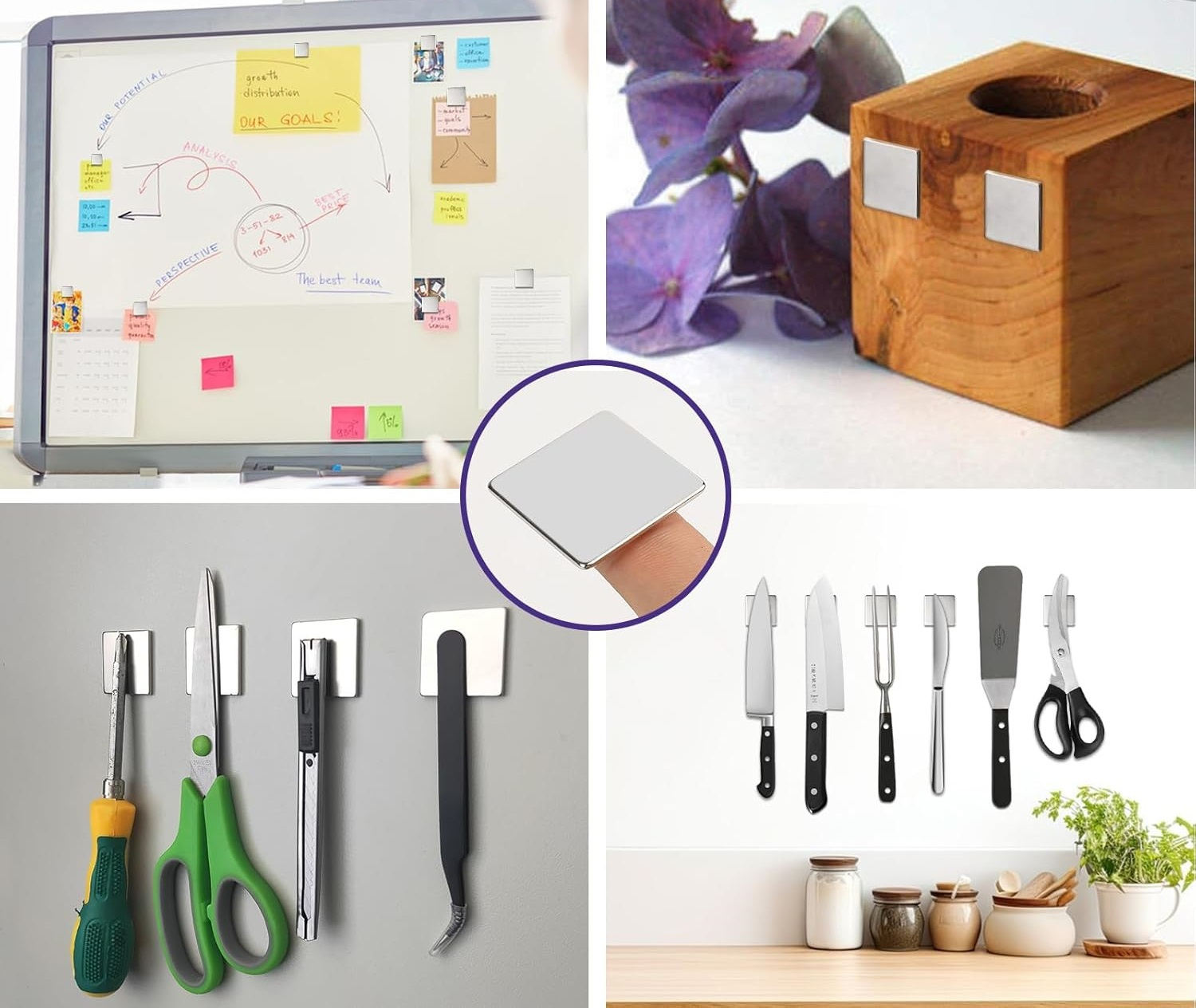 Rare Earth Rectangle Magnets With Adhesive Backing