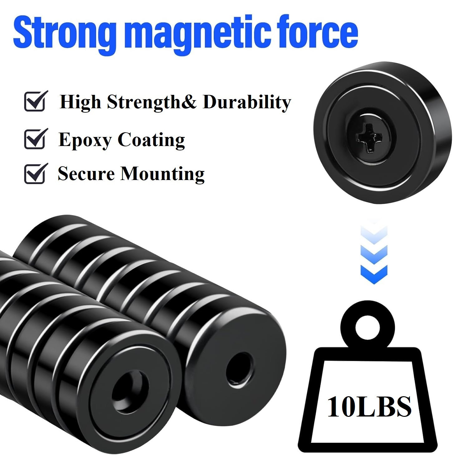 Strong magnetic force countersunk pot magnet