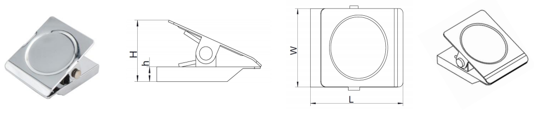 Chromium coated magnetic clips