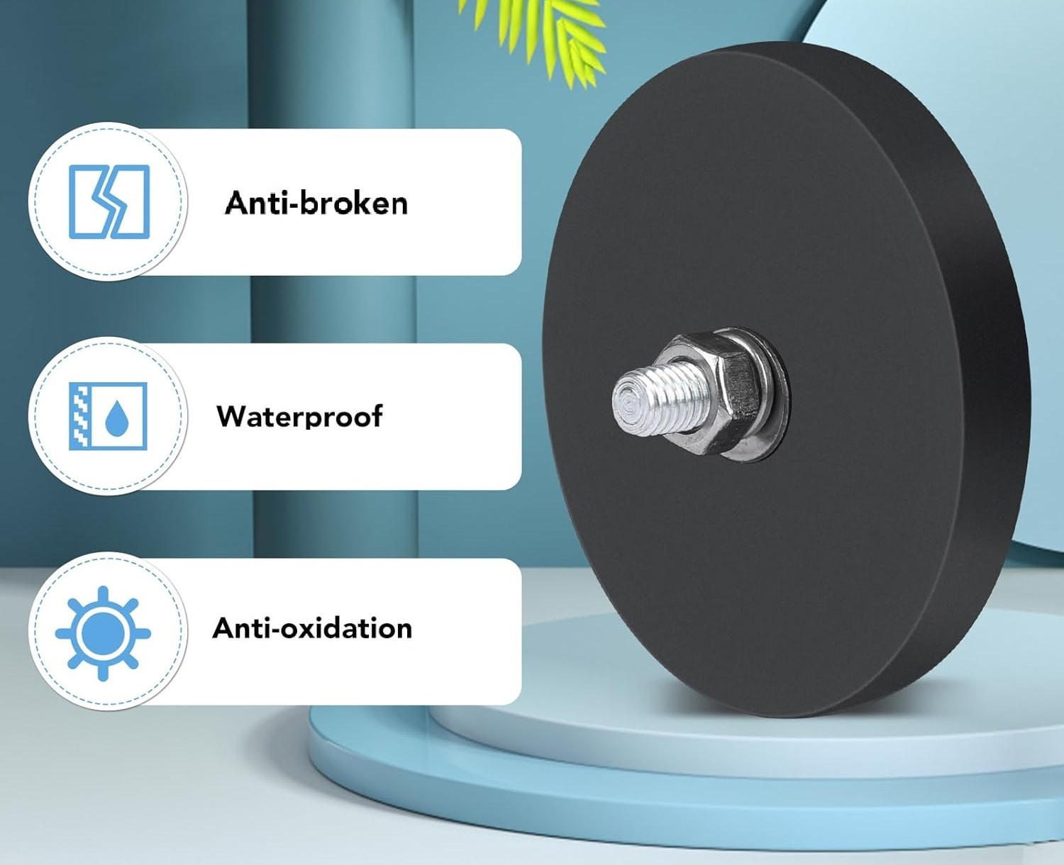 High corrosion resistance rubber coated magnet