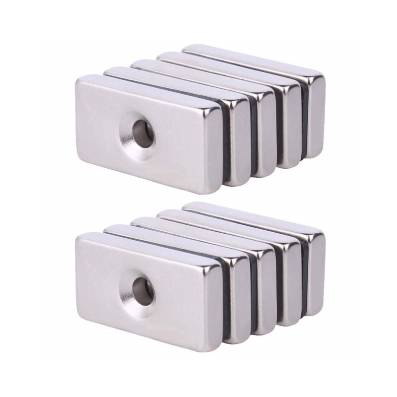 Block Neodymium Magnet With M3 Countersunk Bore Factory