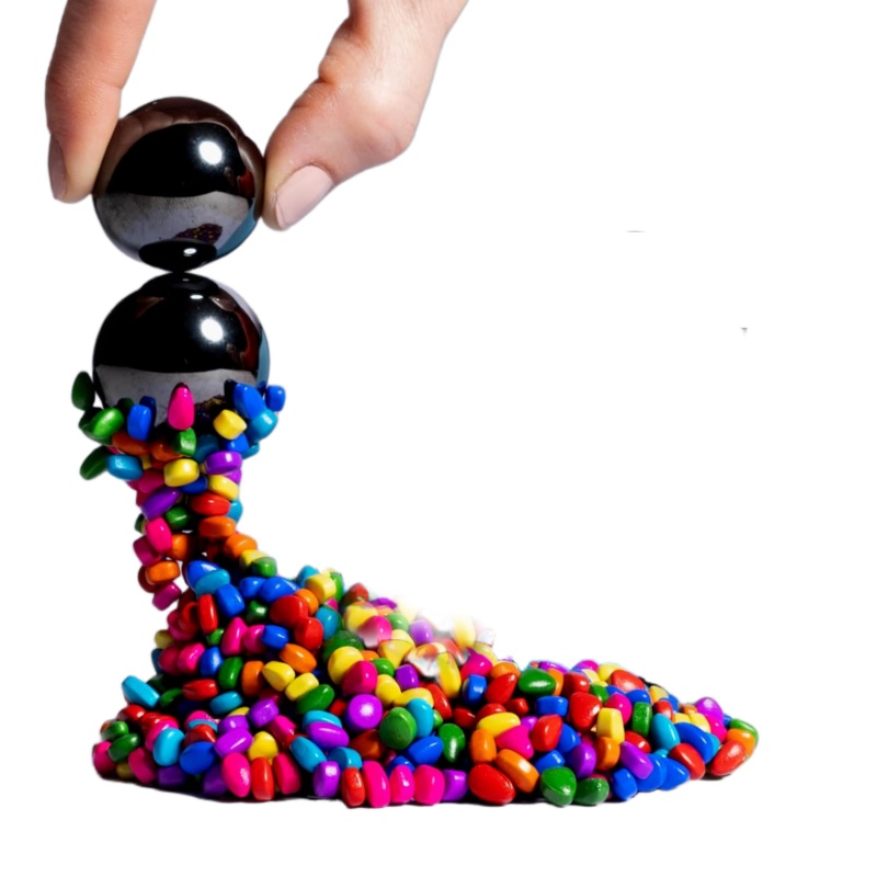 Stress Relief Magnet Toy Mixed Colorful Mini Magnetic Stones 300g