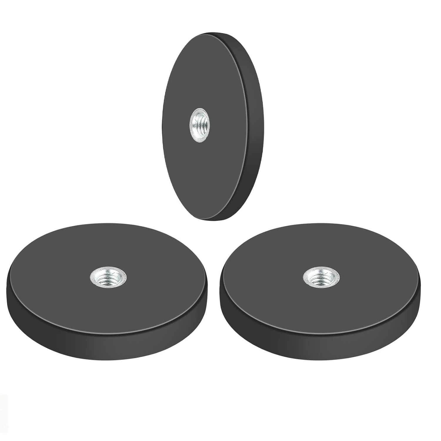 88mm Rubber Pot Magnet With M8 Threaded Hole