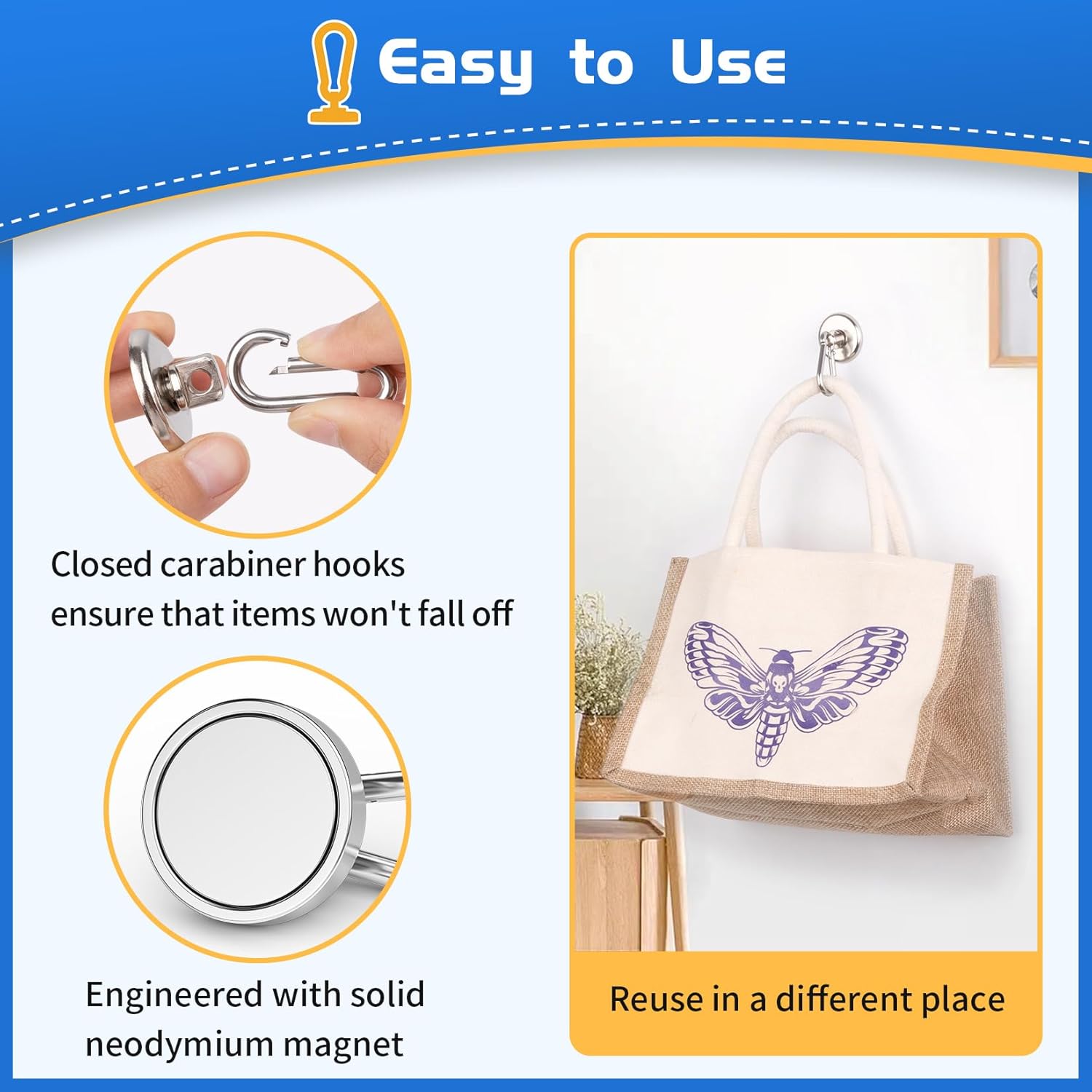 Refrigerator Strong Large Heavy Duty Neodymium Magnet hook