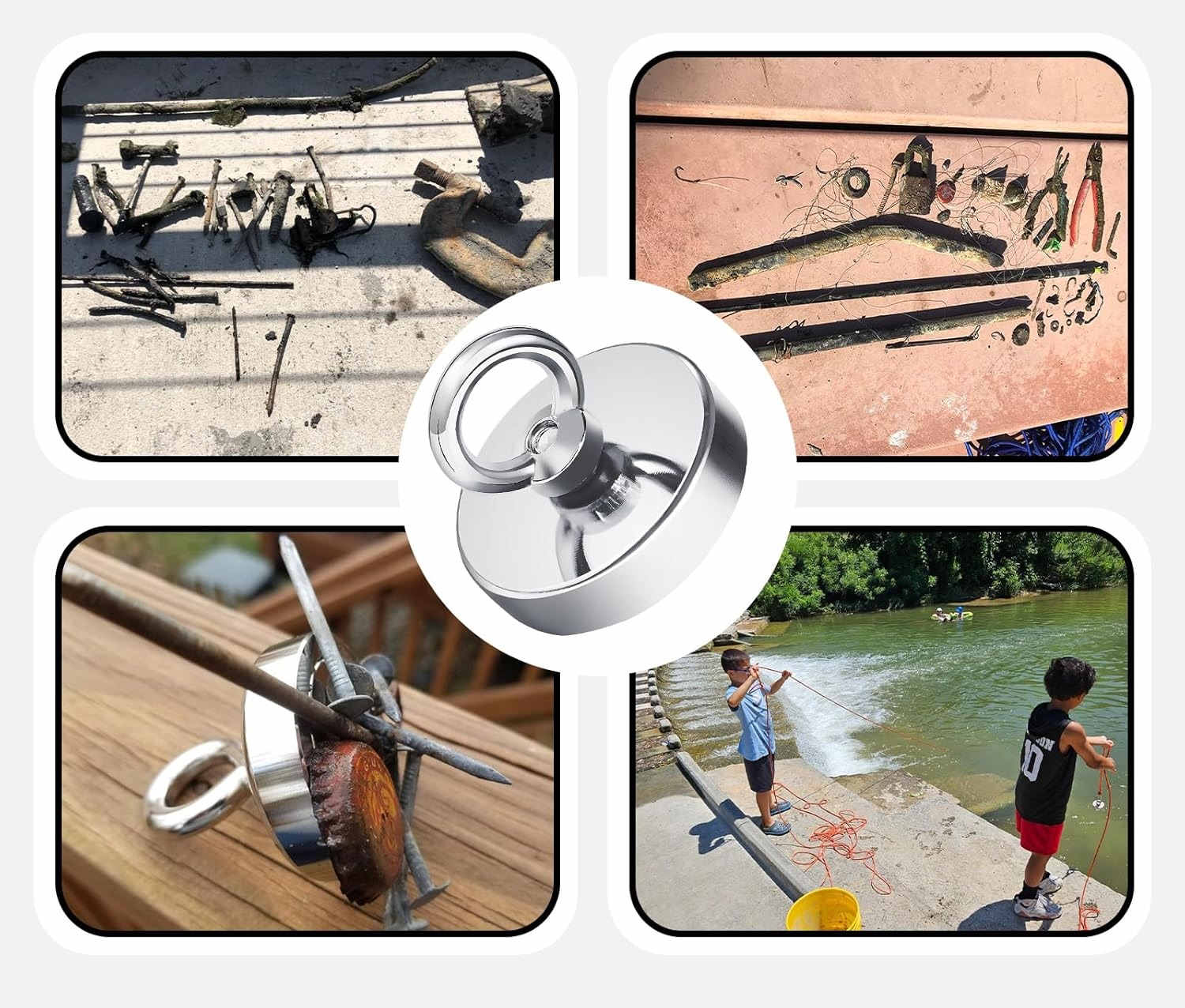 Dropship 1.9 inches Fishing Magnets With Metal Eyebolt