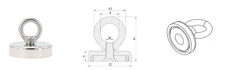Industrial low price neodymium fishing magnet