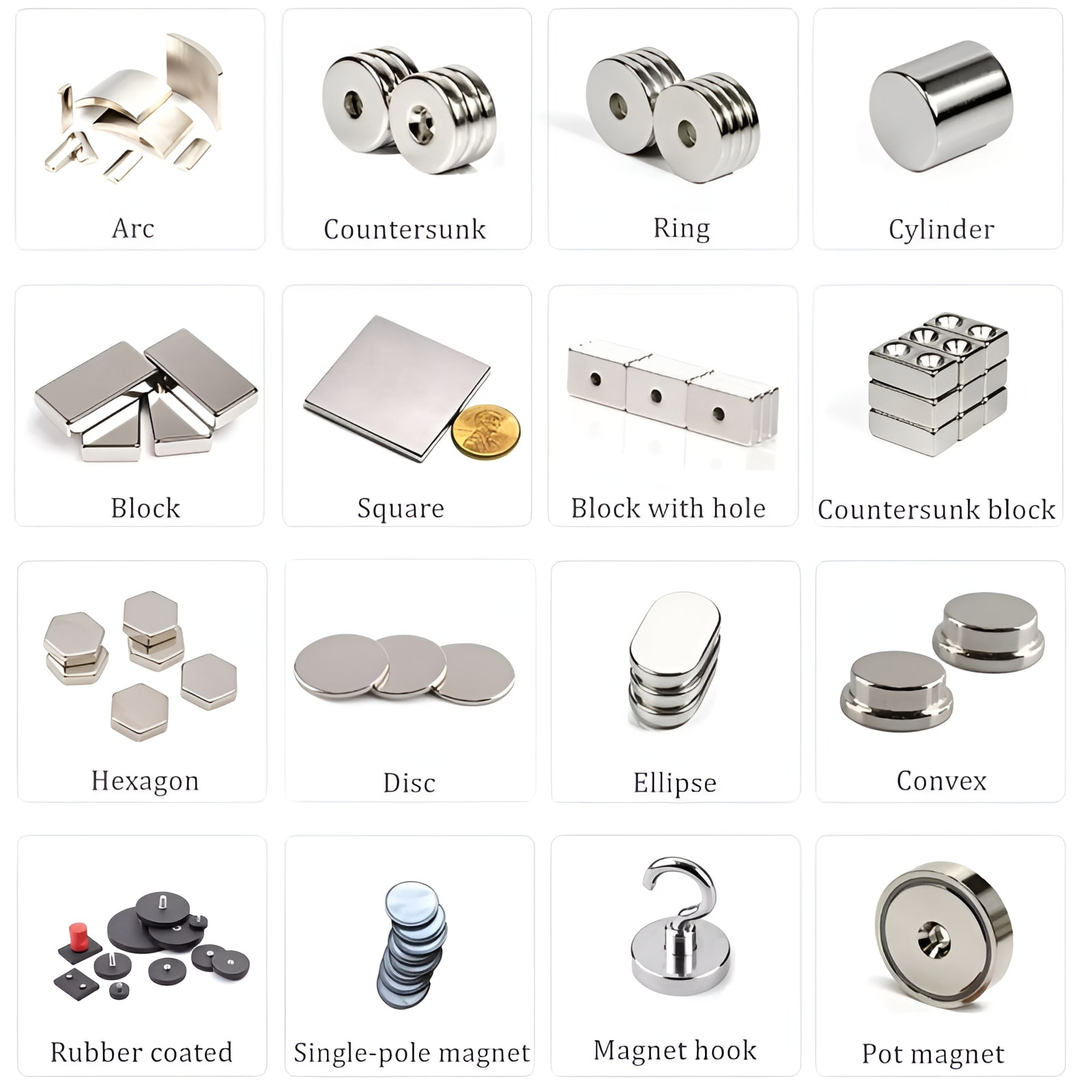 Custom shape neodymium magnets