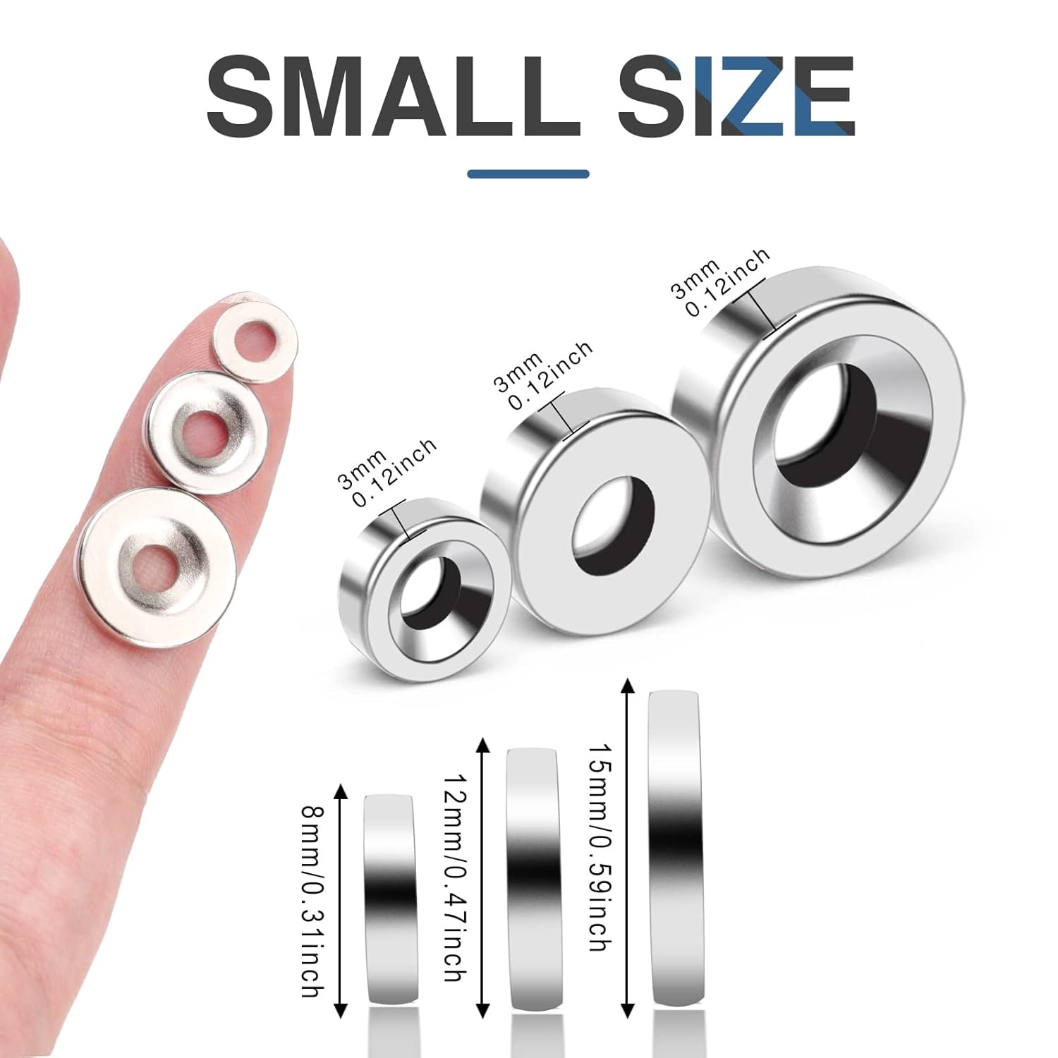 Premium Round Neodymium Mounting Magnets With Countersunk Hole