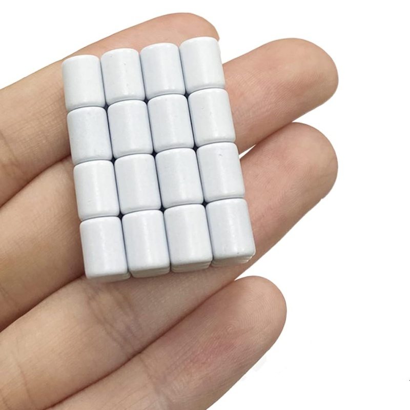 Small White Epoxy Neodymium Cylinder Magnets Dropshipping