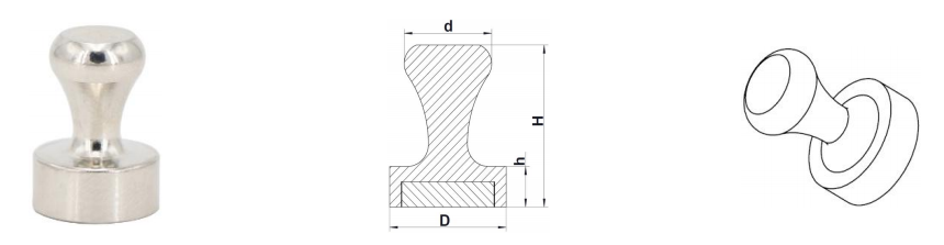 super strong magnet push pin