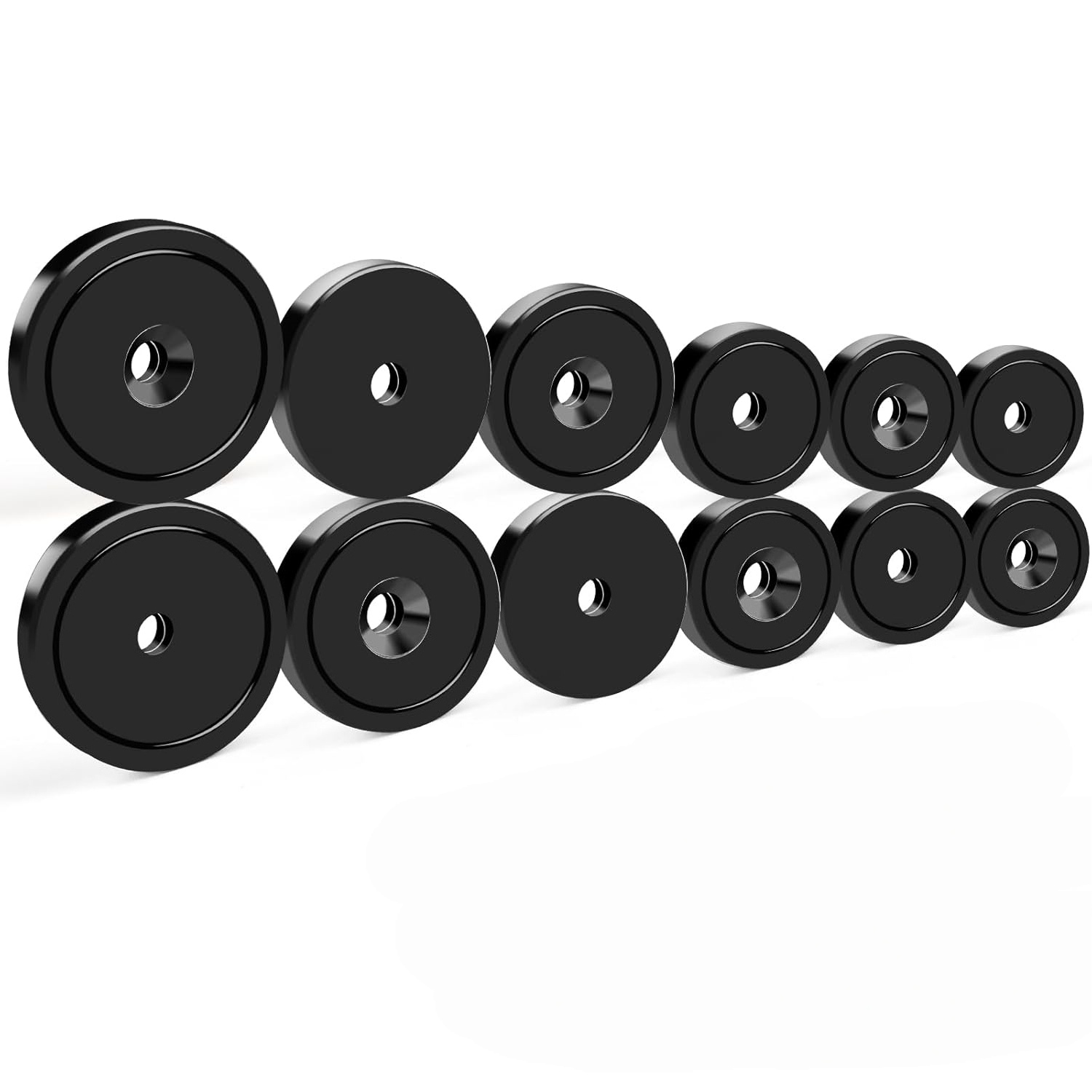 custom black neodymium pot magnet