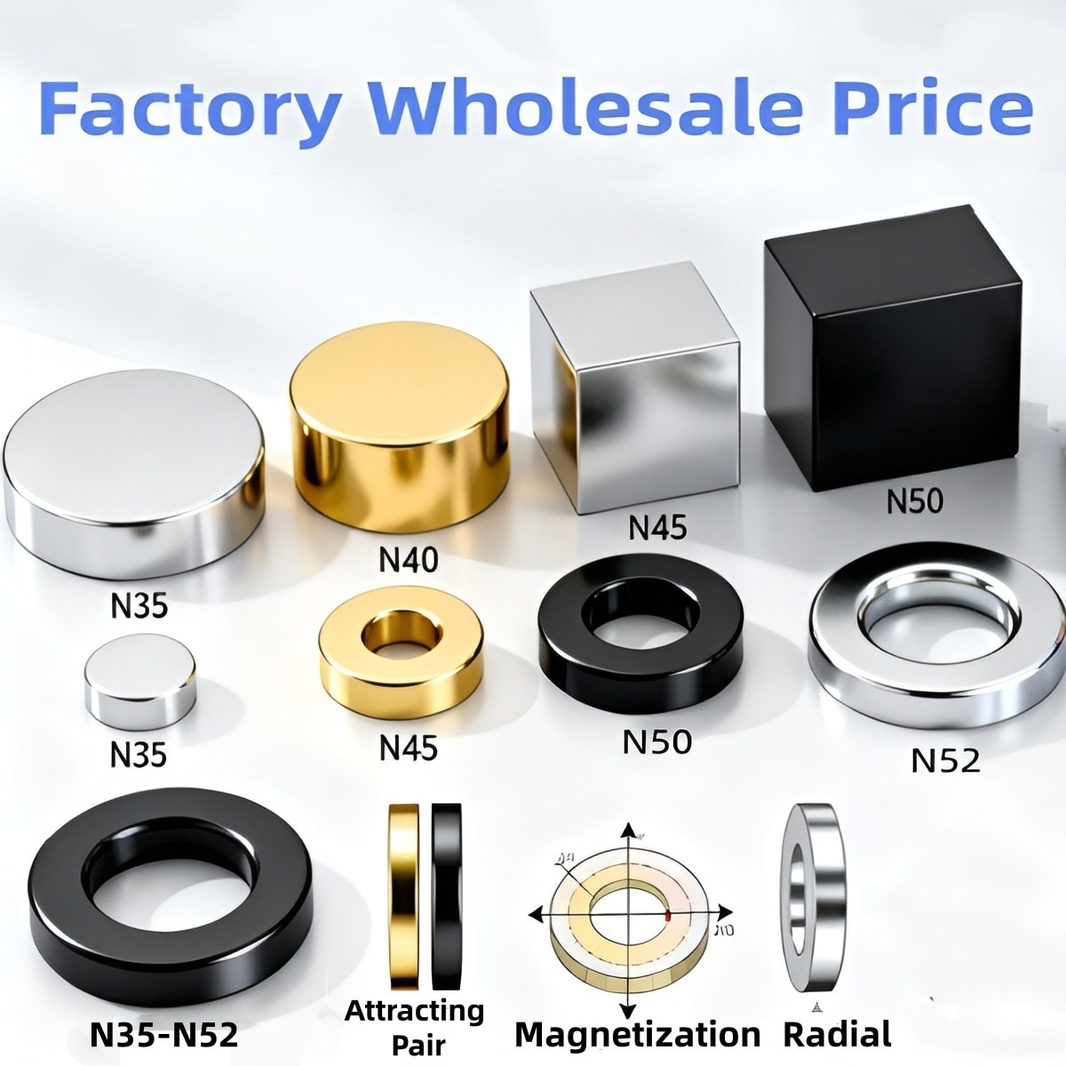 Factory Wholesale Neodymium Magnets