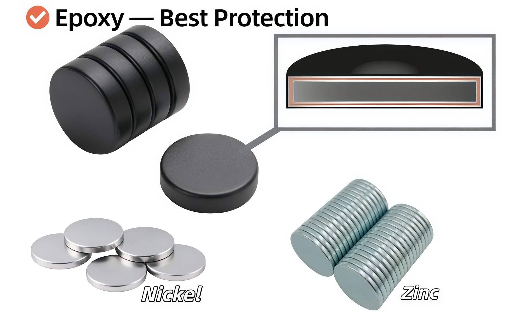 premium black epoxy coated neo magnet