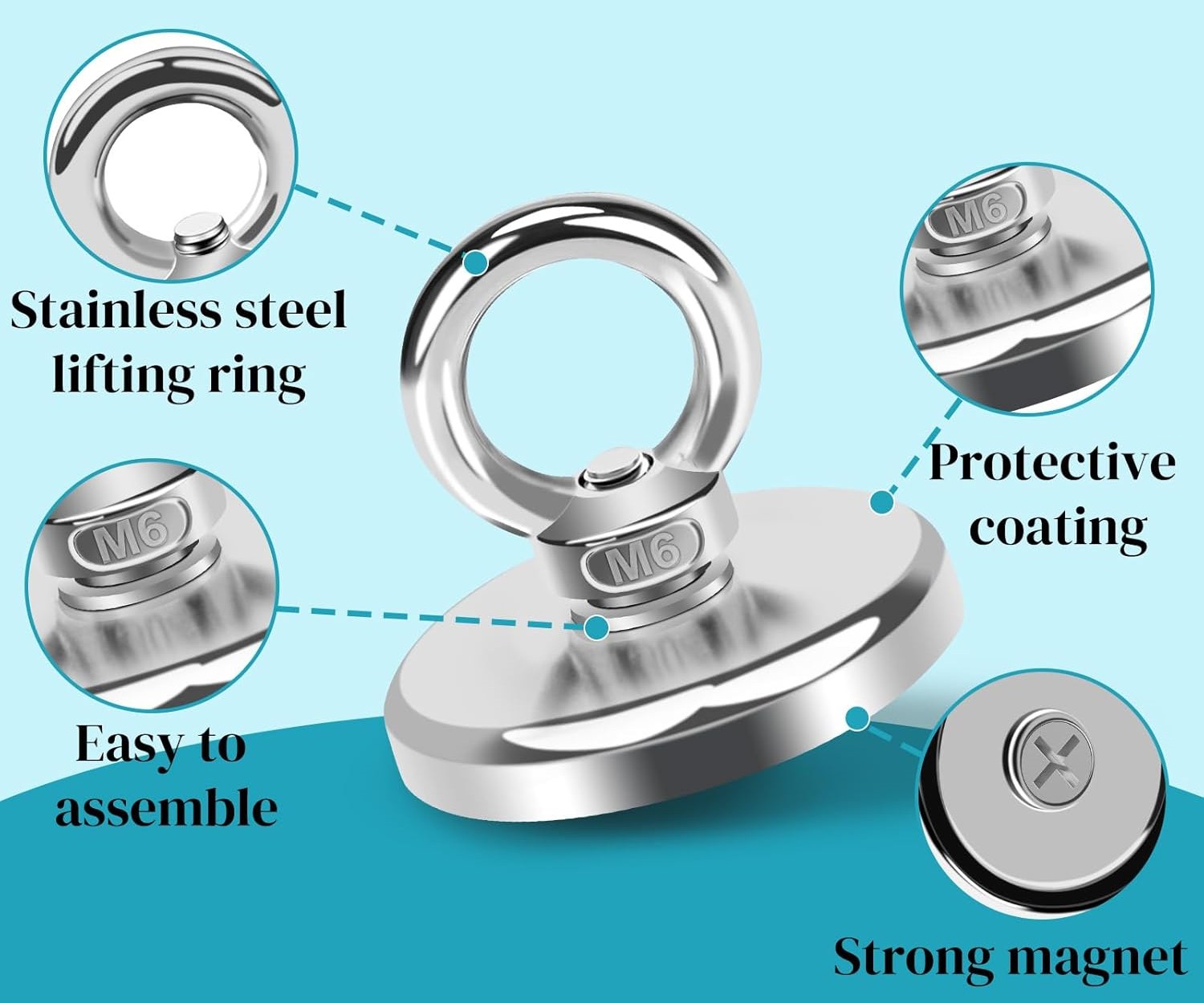 Fish magnets with stainless steel hook Fish magnets with stainless steel hook