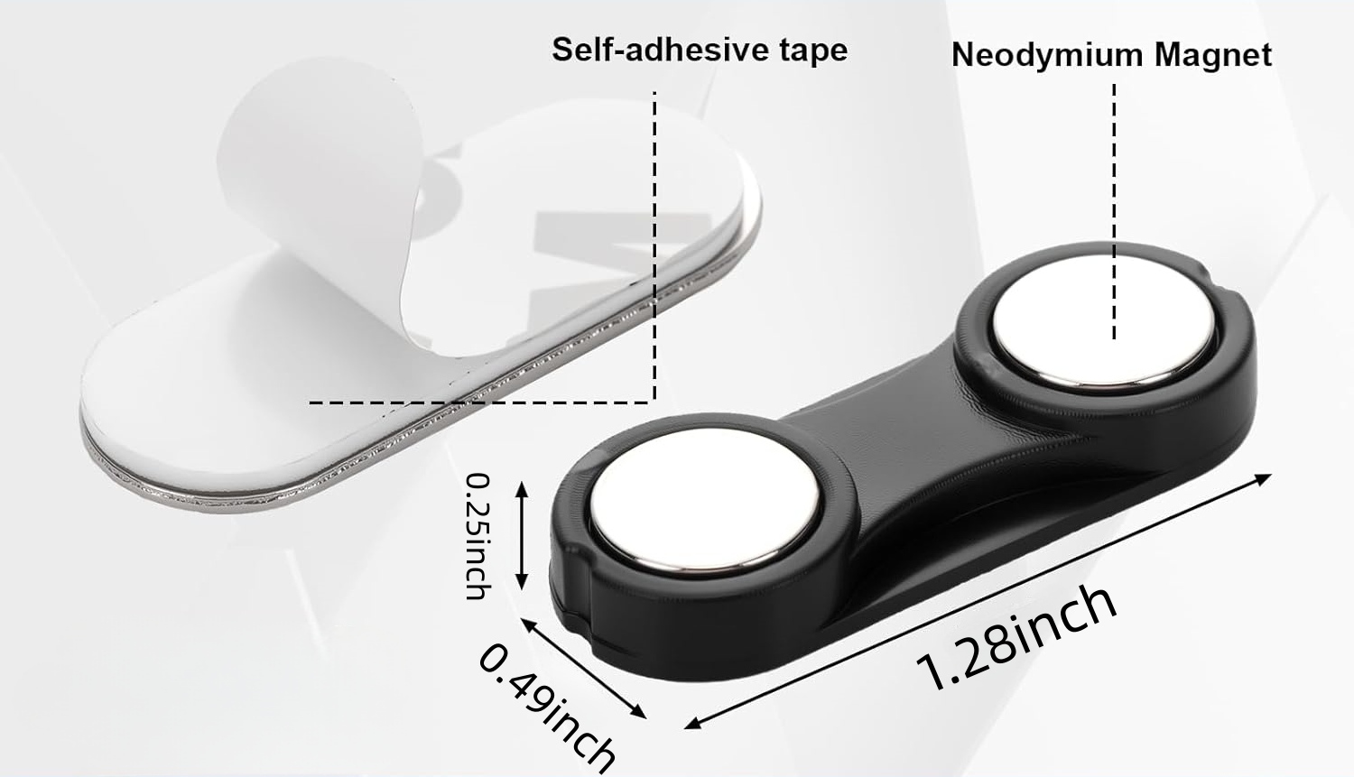 Wholesale Magnetic Mini Name Badge With 2pcs Magnets