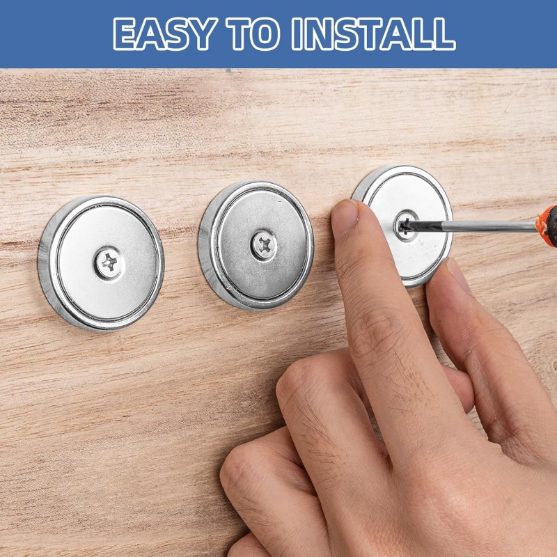 Countersunk magnet with stainless steel case