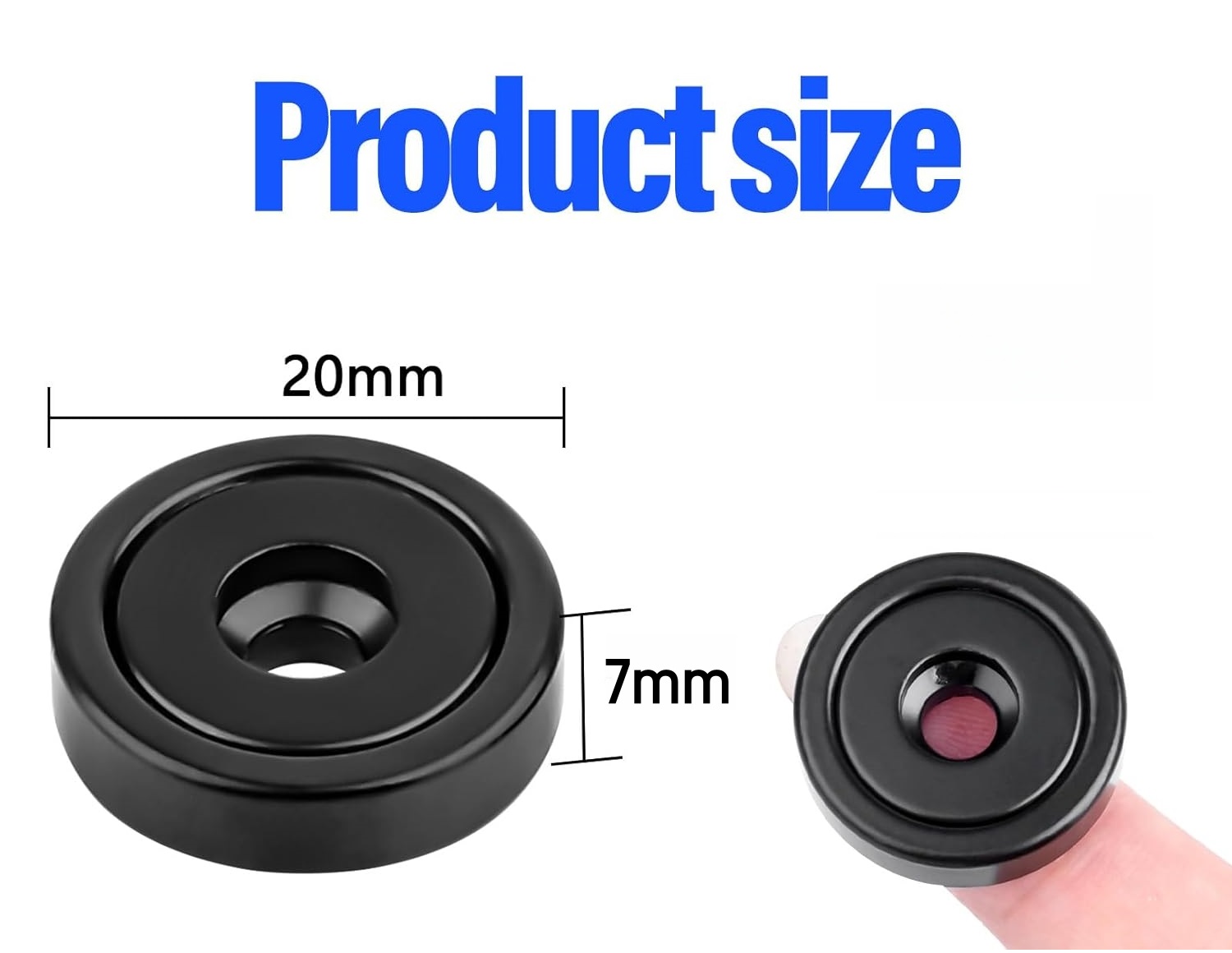 Heavy Duty 22LBS Small Black Neodymium Pot Magnets Heavy Duty 22LBS Small Black Neodymium Pot Magnets