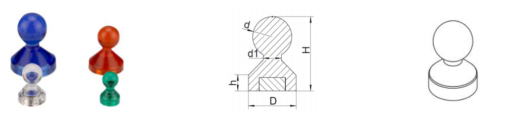 high pulling force magneic push pins high pulling force magneic push pins